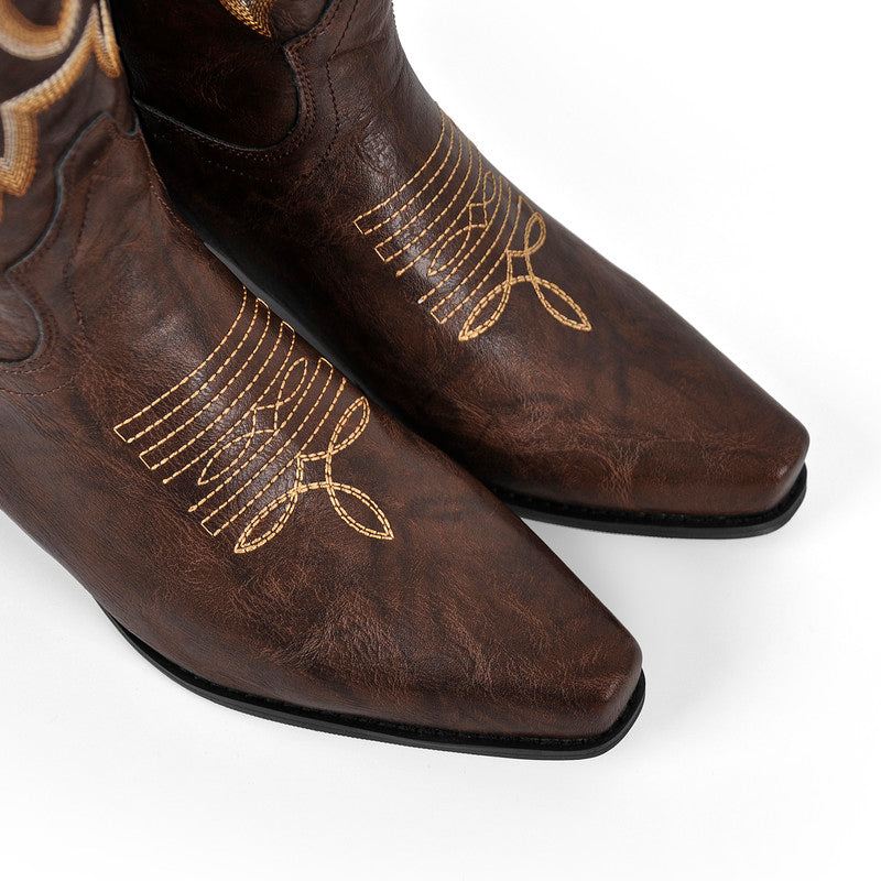 Cowboy Boots Embroidered Western Boots