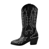 Embroidery Chunky Heel Fashion Western Boots