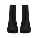 Suede Ankle Stiletto Tabi Boots Square Toe