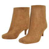 Suede Ankle Stiletto Tabi Boots Square Toe