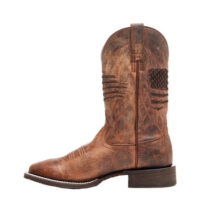 Round Toe Cowboy Western Boots